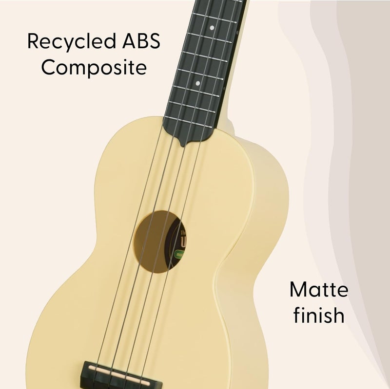 Kala Recycled Soprano Waterman Ukulele Durable, Travel-Ready Instrument - Glow-in-the-Dark Starlight Yellow - Image 2